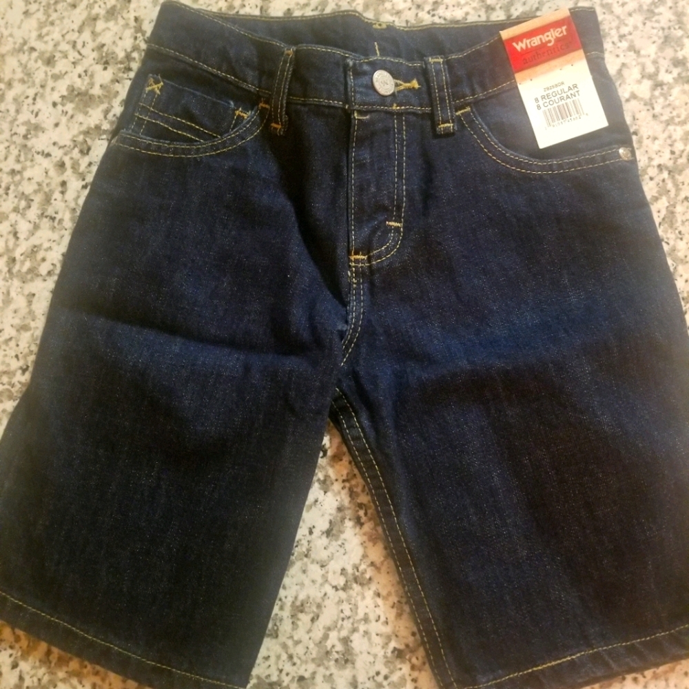 Boys wrangler jean shorts size 8